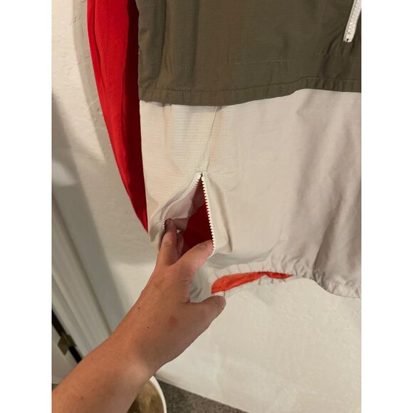 RVCA Hallihan II Green & Red Hooded Rain Jacket - Picture 7 of 13